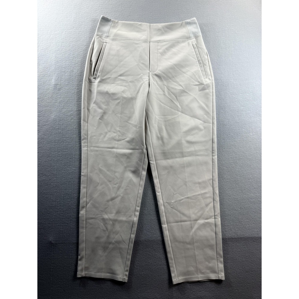 Athleta Pants Womens 10 Beige Ankle Pull On Elastic Waist Stretch Pockets Casual
